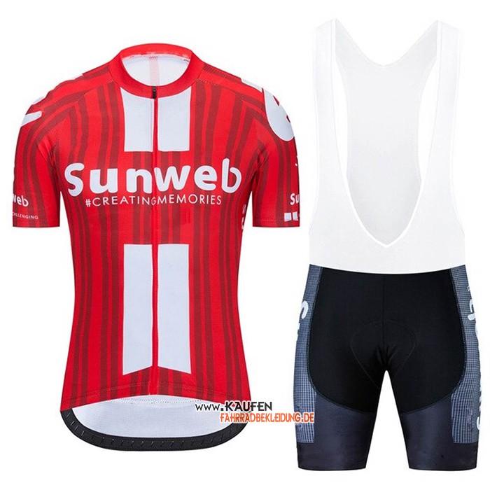 Sunweb Kurzarmtrikot 2020 und Kurze Tragerhose Rot